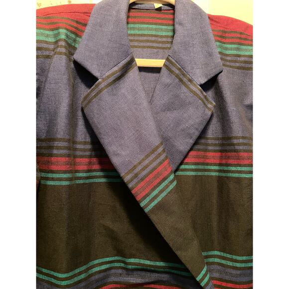 Perry Ellis Portfolio Vintage Stripe Skirt Jacket Suit Set - Picture 6 of 16